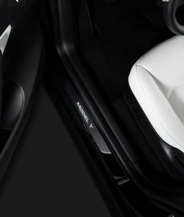 Estribos das portas iluminados Tesla Y