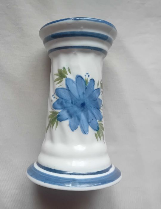 Ceramiczna osłonka doniczki z kolumną, ręcznie malowana. I poł. XX w.