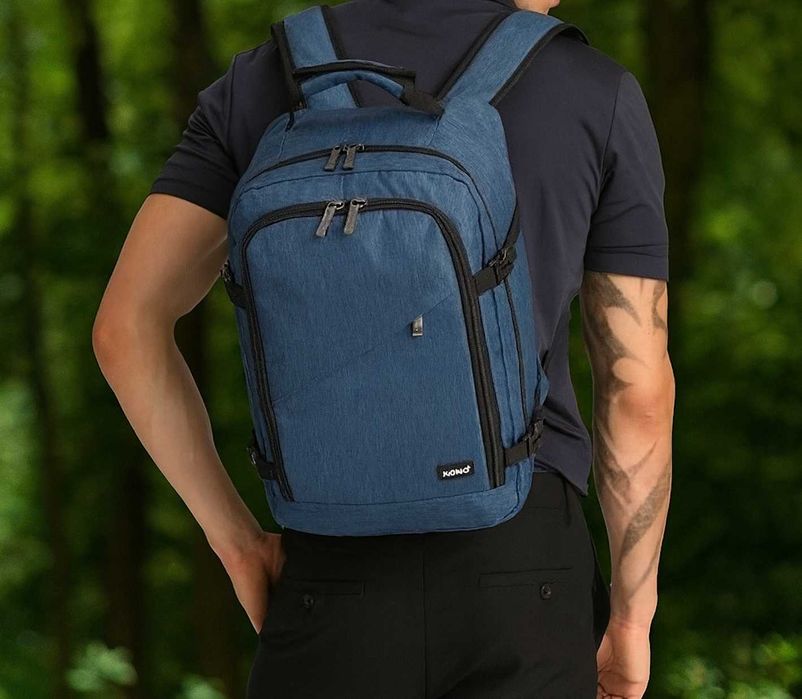 Mocny Plecak Do Samolotu 40x30x20 Ryanair Wizzair Podręczny Niebieski