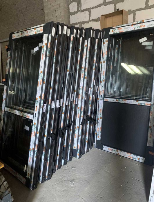 Drzwi PCV zewnętrzne sklepowe biurowe taras antracyt białe złoty dąb