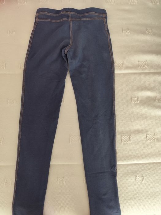 Calça a imitar ganga para menina