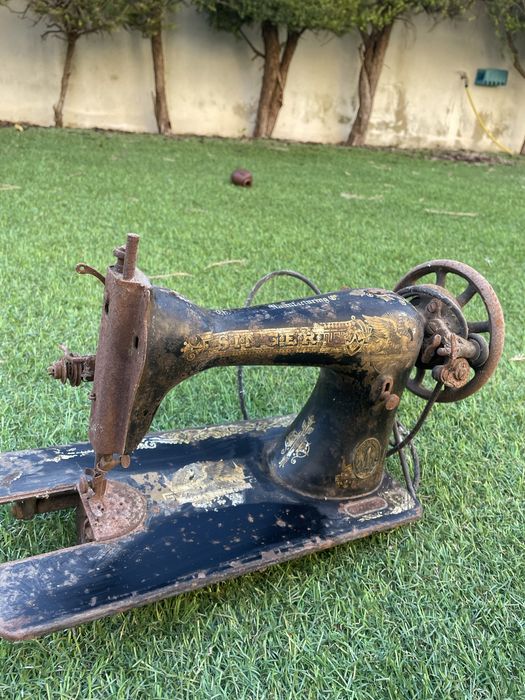 Máquina de costura Singer, decorativo, antigo egito