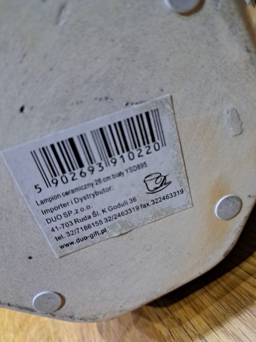 Лампа декоративна керамічна з свічкою