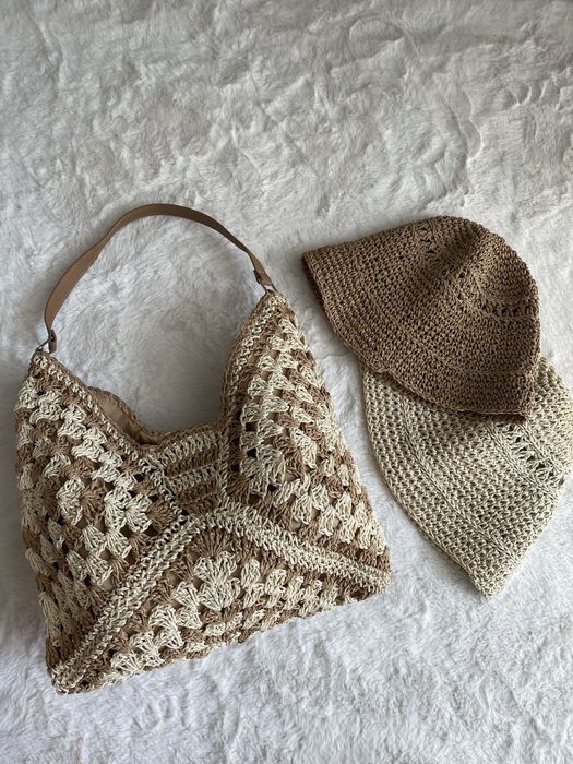 Шляпка панамка натуральна з рафії