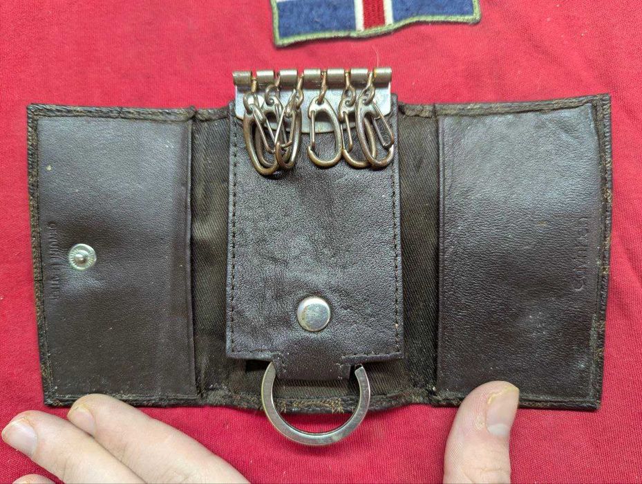 Кожаная ключница Calvin Klein монограм из натуральной кожи , Оригинал