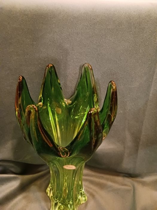 Murano wazon zielony