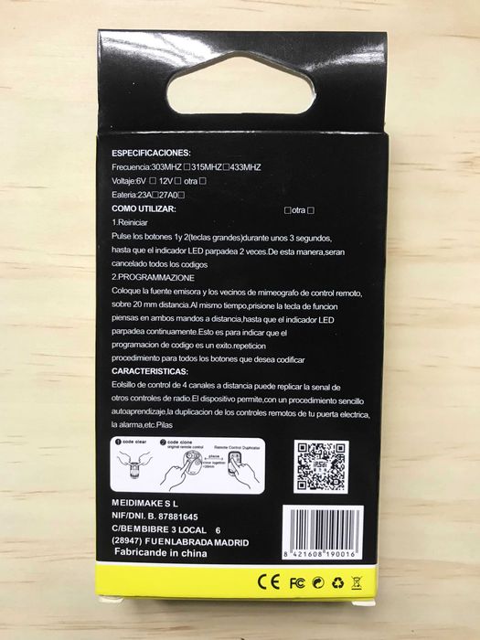 Comando Universal para Portão Garagem