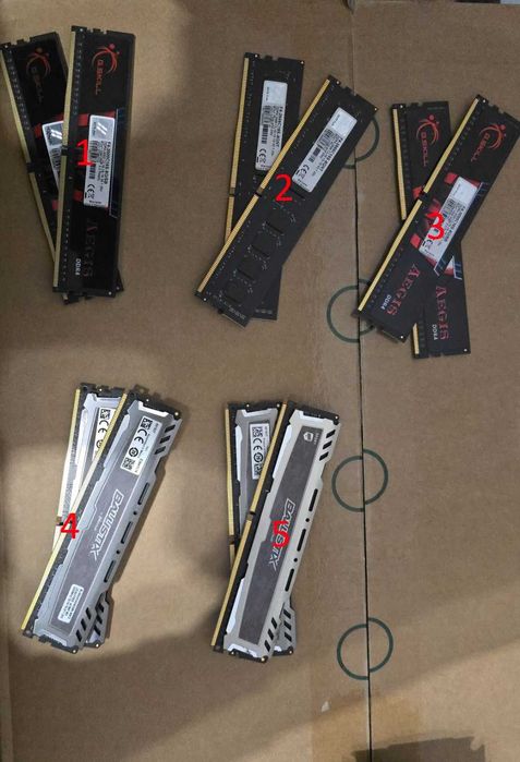 Pamięć RAM / zestaw 2x8Gb / różne marki / DDR4