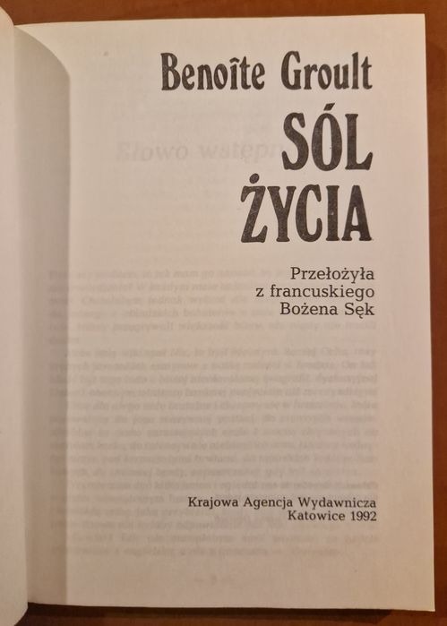 Sól życia. Benoite Groult.