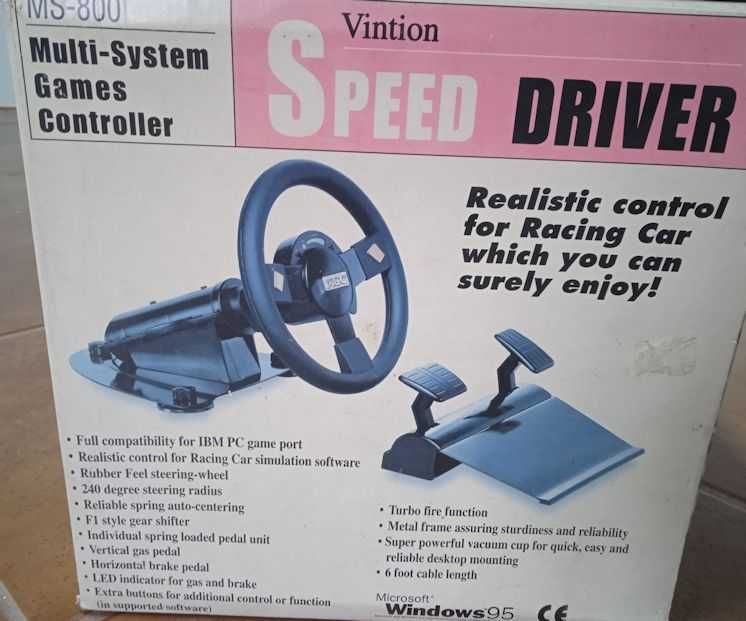 Volante com pedais para PC - Windows 95