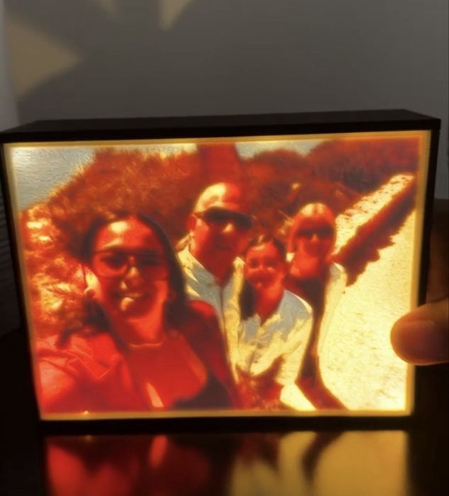 Quadro Lithophane com luz