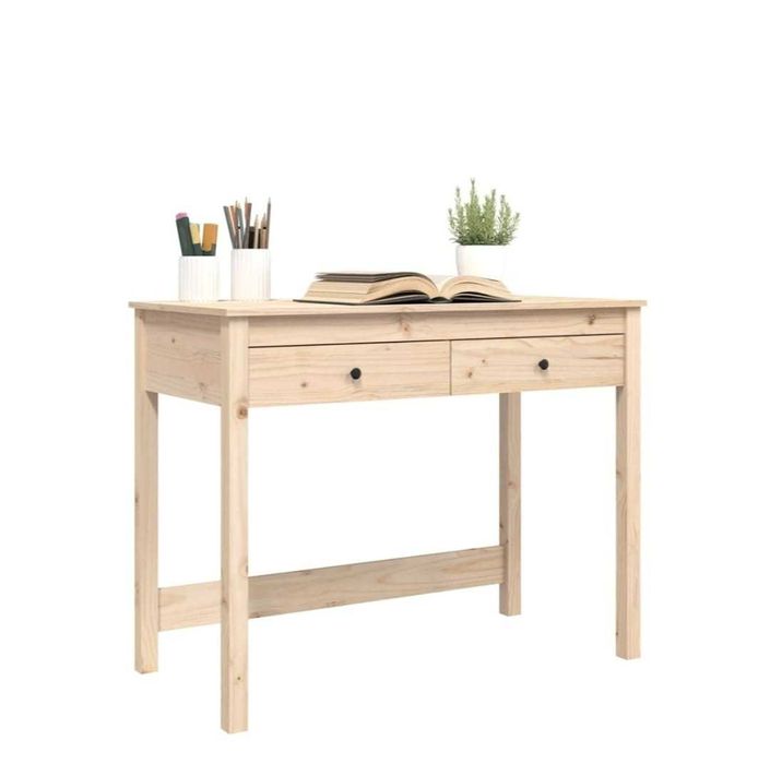 Secretária VIDAXL Marrom Madeira (100x50x78) - Pinho Maciço