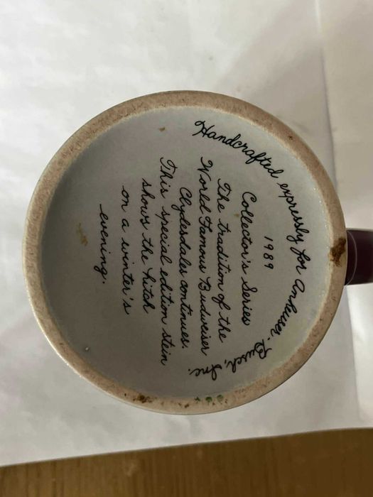 Kufel ceramiczny kolekcjonerski Budweiser Anheuser-Busch.Inc koń konie