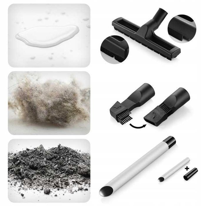 ODKURZACZ przemysłowy mocny 3300W na mokro sucho popiół gips otrząsacz