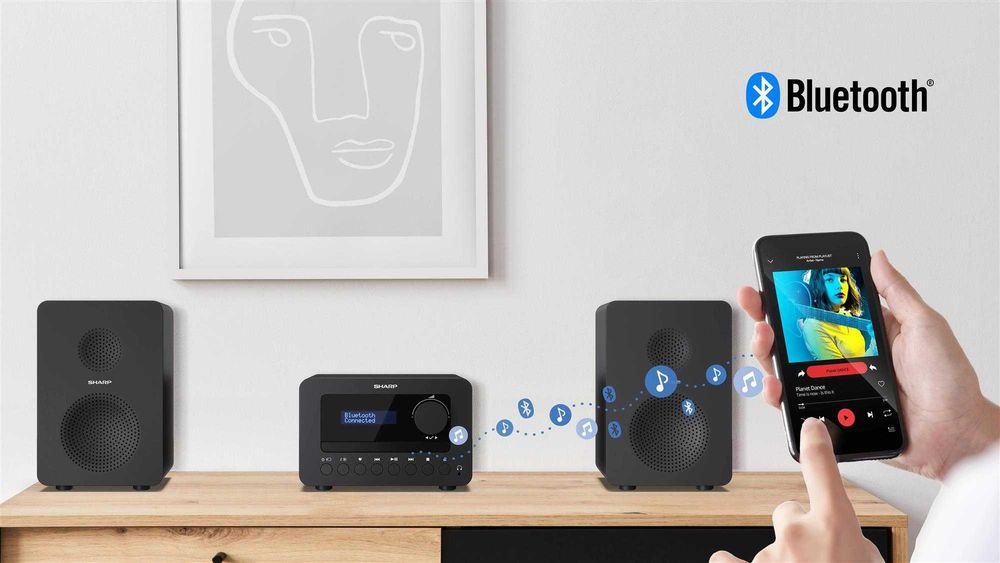 Мікросистема Sharp Micro Sound System Black (XL-B514(BK)) Новая,в упаковке.