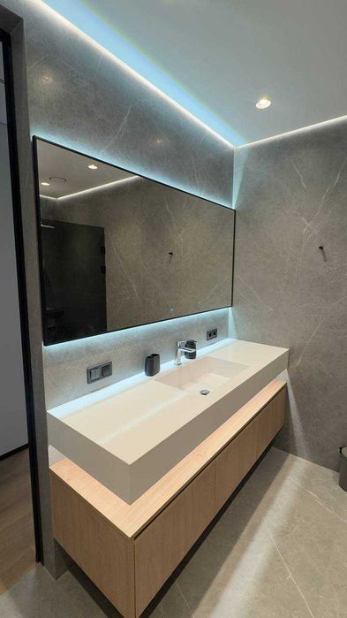 Умивальники і стільниці з литого каменю , нестандартні розміри, тумби.