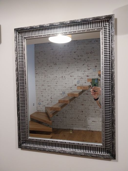 Lustro srebrna rama 70x90