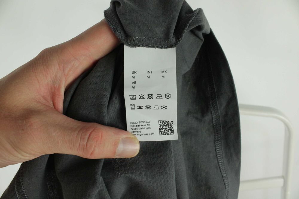 Легкий бавовняний лонгслів футболка Boss Gray Cotton Regular Fit Longsleeve Розмір М