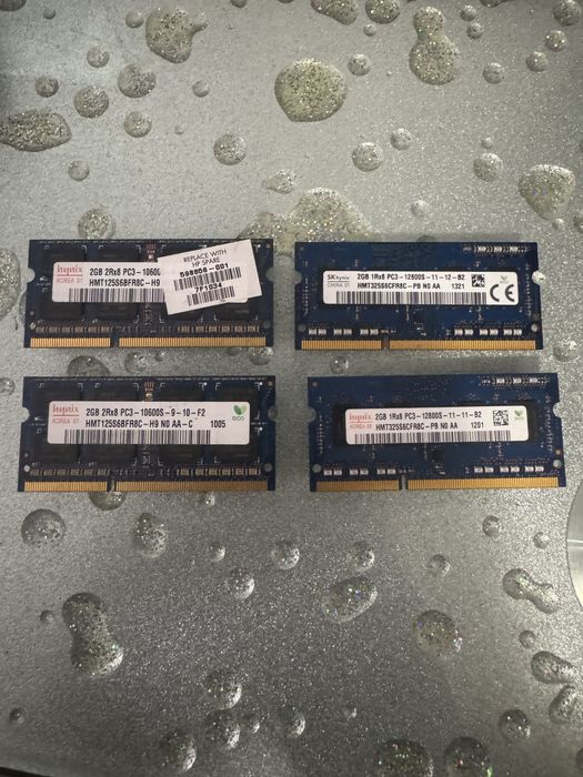 Оперативная память для ноутбука Hynix SoDIMM DDR3 2GB 1600 MHz (HMT325S6BFR8C-PBN ) 4 планки