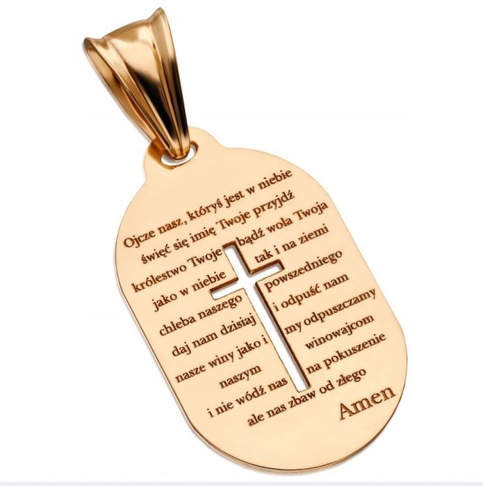 Złota blaszka 585 zawieszka