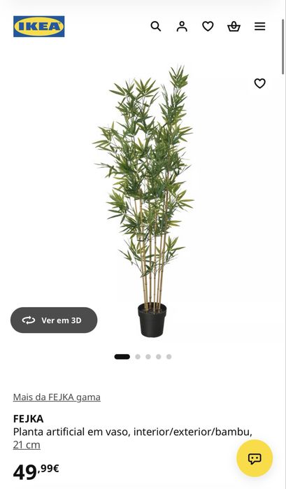 Planta artificial com vaso IKEA