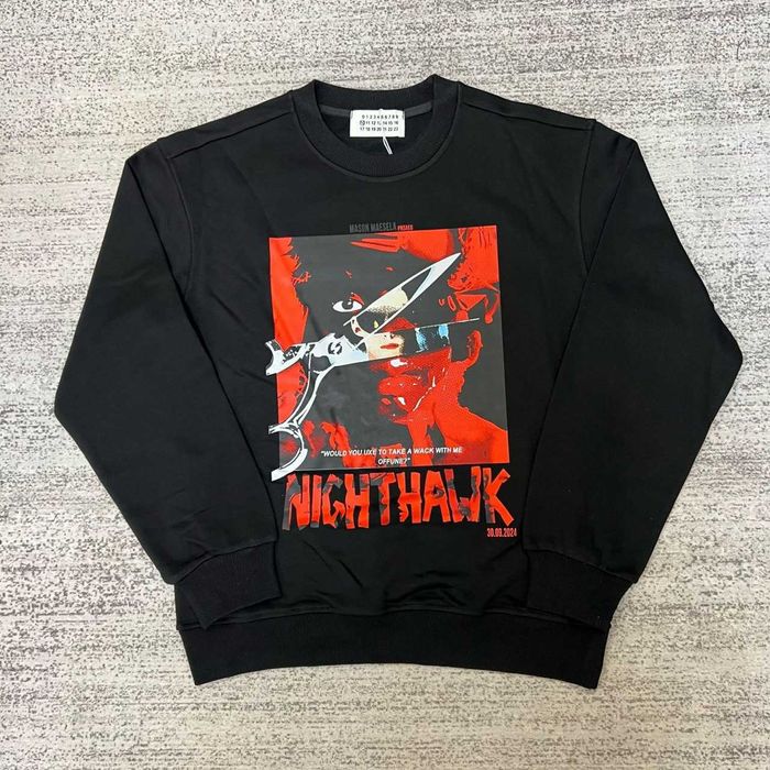 Чорний світшот Maison Margiela/Кофта Маржела / Свитшот Margiela XS-XXL