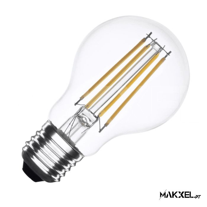 Lâmpada Filamento LED E27 8W Regulável A60 4000K Branco Neutro