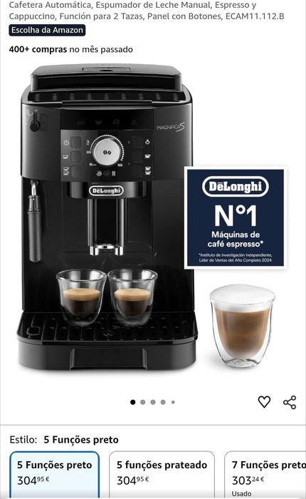 De'Longhi Magnifica S – Café em Grão, Cremoso e Perfeita para Galões/Cappuccino