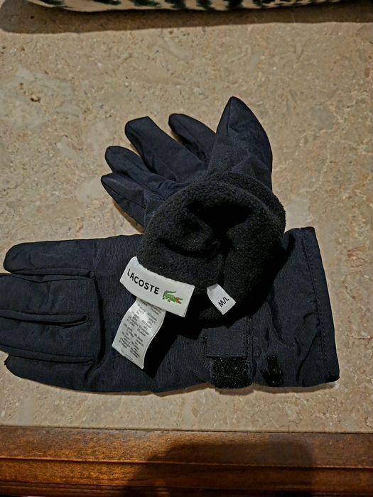 Luvas Lacoste Pretas - Tamanho M/L (Como Novas)