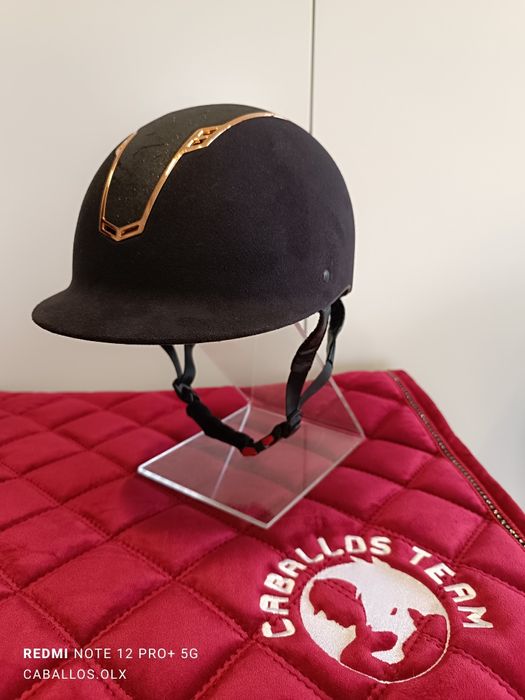 55;56;57 Kask jeździecki KnightsBridge czarny rosegold