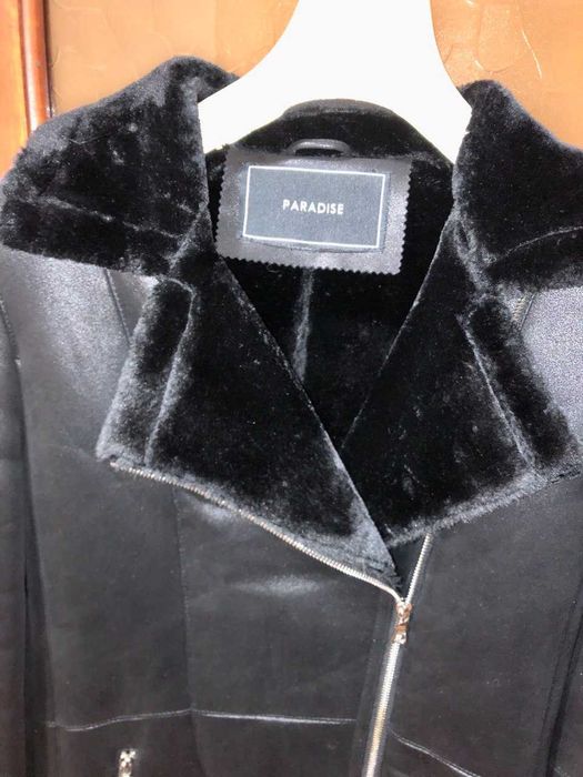 Продам женскую новую стильную дубленку, с эко-материала размер М