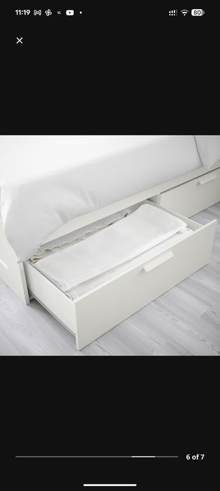 IKEA Brimnes bed, white, 140x200