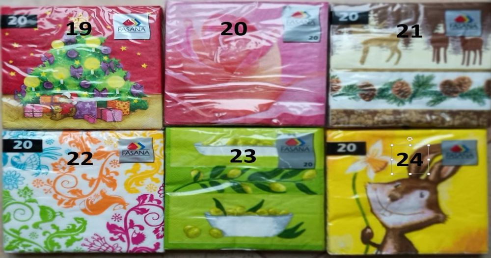 DECOUPAGE serwetki papierowe z nadrukiem 33x33 Fasana