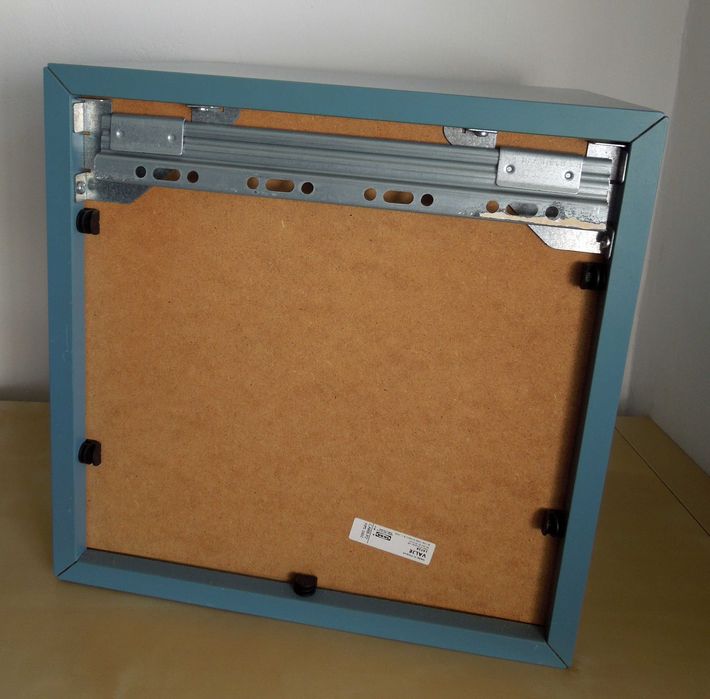 Estante / cubo com calha Ikea Valje/Eket - azul acinzentado 35x35x30cm