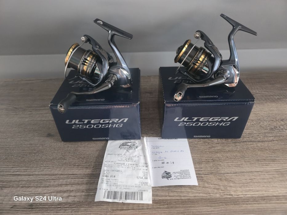 2 kołowrotki Shimano Ultegra 2500shg. Gwarancja.