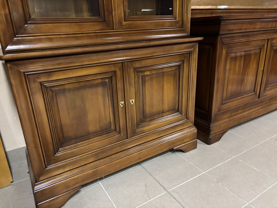 Piekny Stylowy Zestaw Komoda lustro witryna stół 6 krzeseł jak Selva