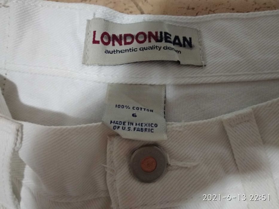 Джинсові шорти білі шорти Tommy Hilfiger шорти білі London jean