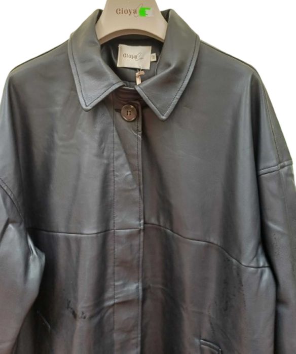 Gioya Przepiękny płaszcz z ekoskóry