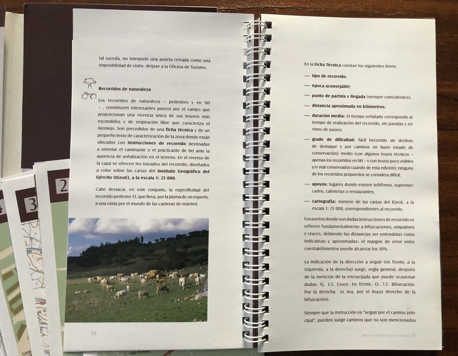 Guia (em espanhol) da região de Évora, Alentejo, com 12 percursos