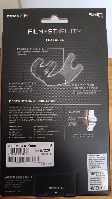 Stabilizator kolana Zamst Filmista Knee