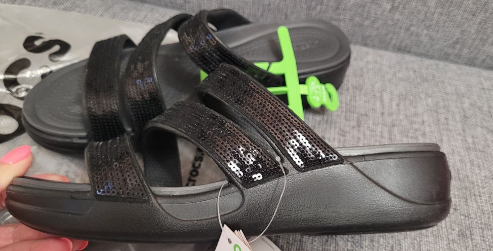 Crocs 7, 8, w8, crocs 38, жіночі крокси чорні Оригінал