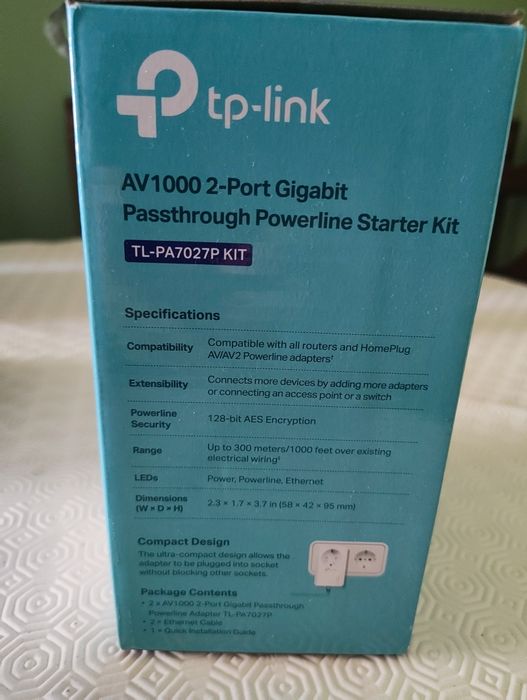 Kit Adaptador Powerline TP-Link TL-PA7027P KIT AV1000