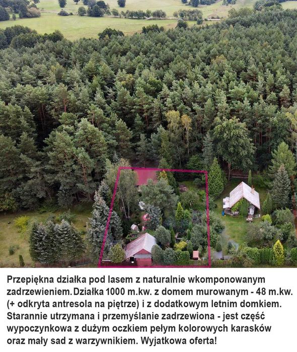 działka z domem na sprzedaż