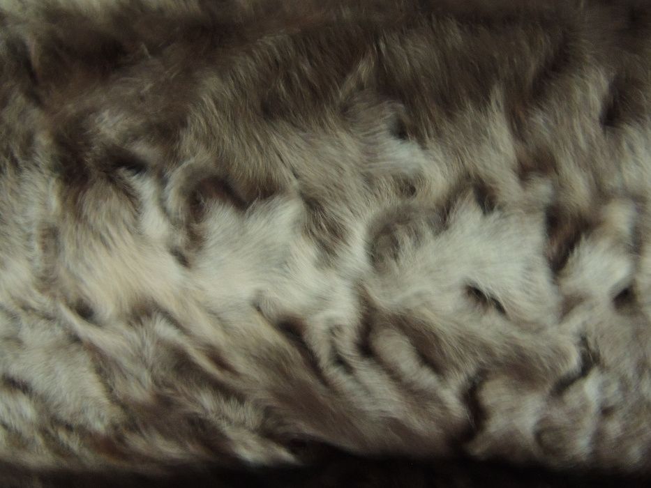 Futro z kóz kaukazkich kołnierz z naturalnego lisa XL 40 42