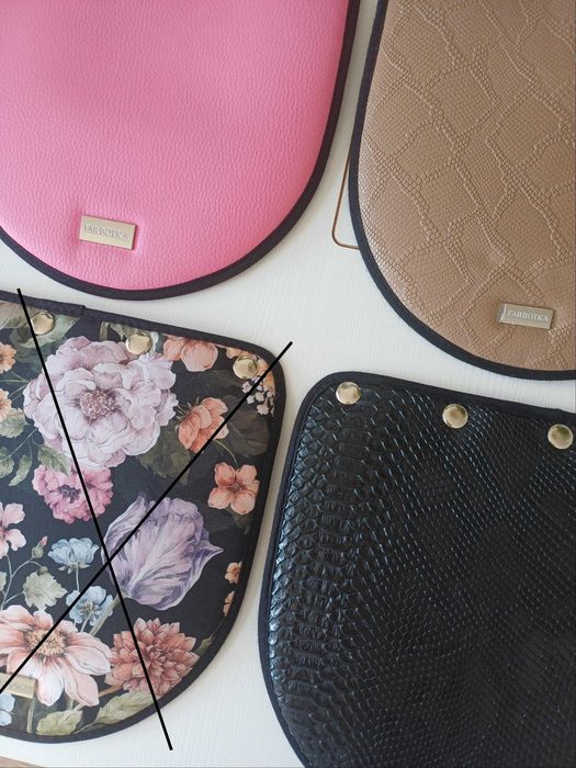 Farbotka Classic Klapki 7szt Czarne Różowe Brązowe Patchwork