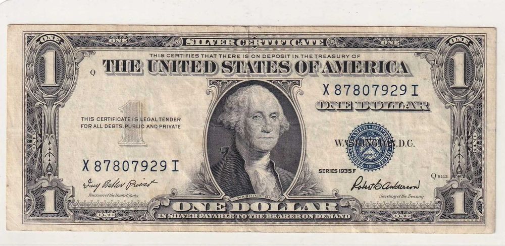 1935r. - USA - 1 Dolar - seria X