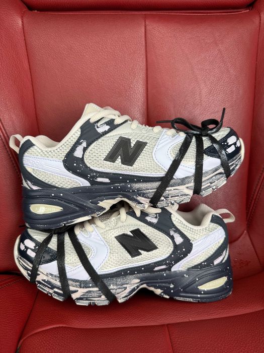 (ОПЛАТА ПІСЛЯ ОГЛЯДУ)New Balance 530 Custom White Black Beige