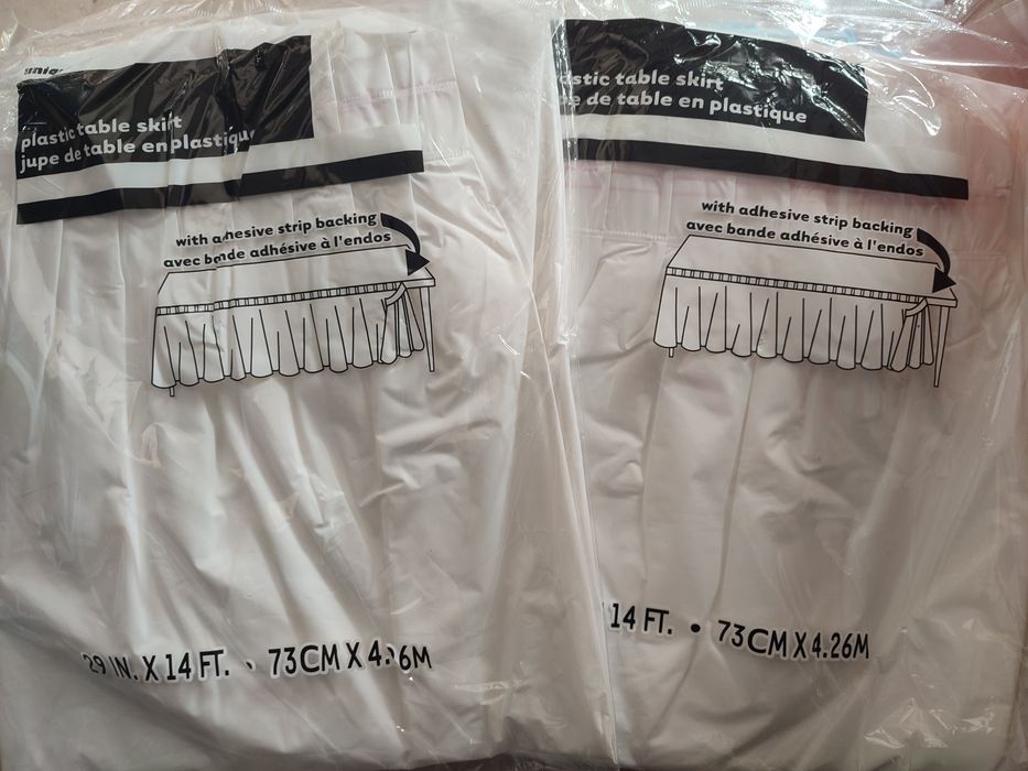 Saia plástica mesa - festas