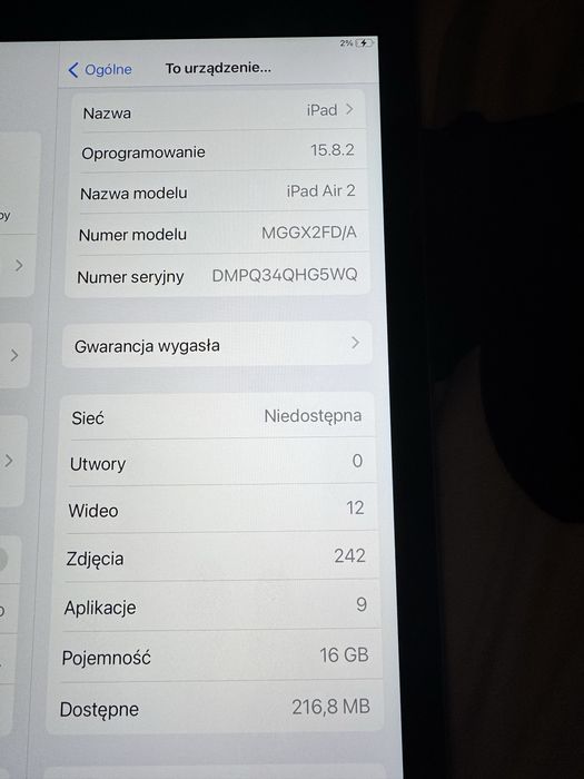 Ipad Air 2.  16gb