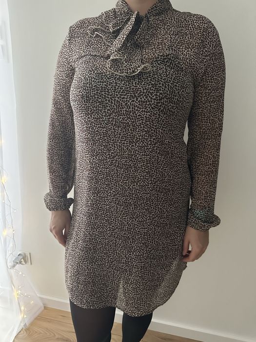 Leopardowa sukienka Sisley